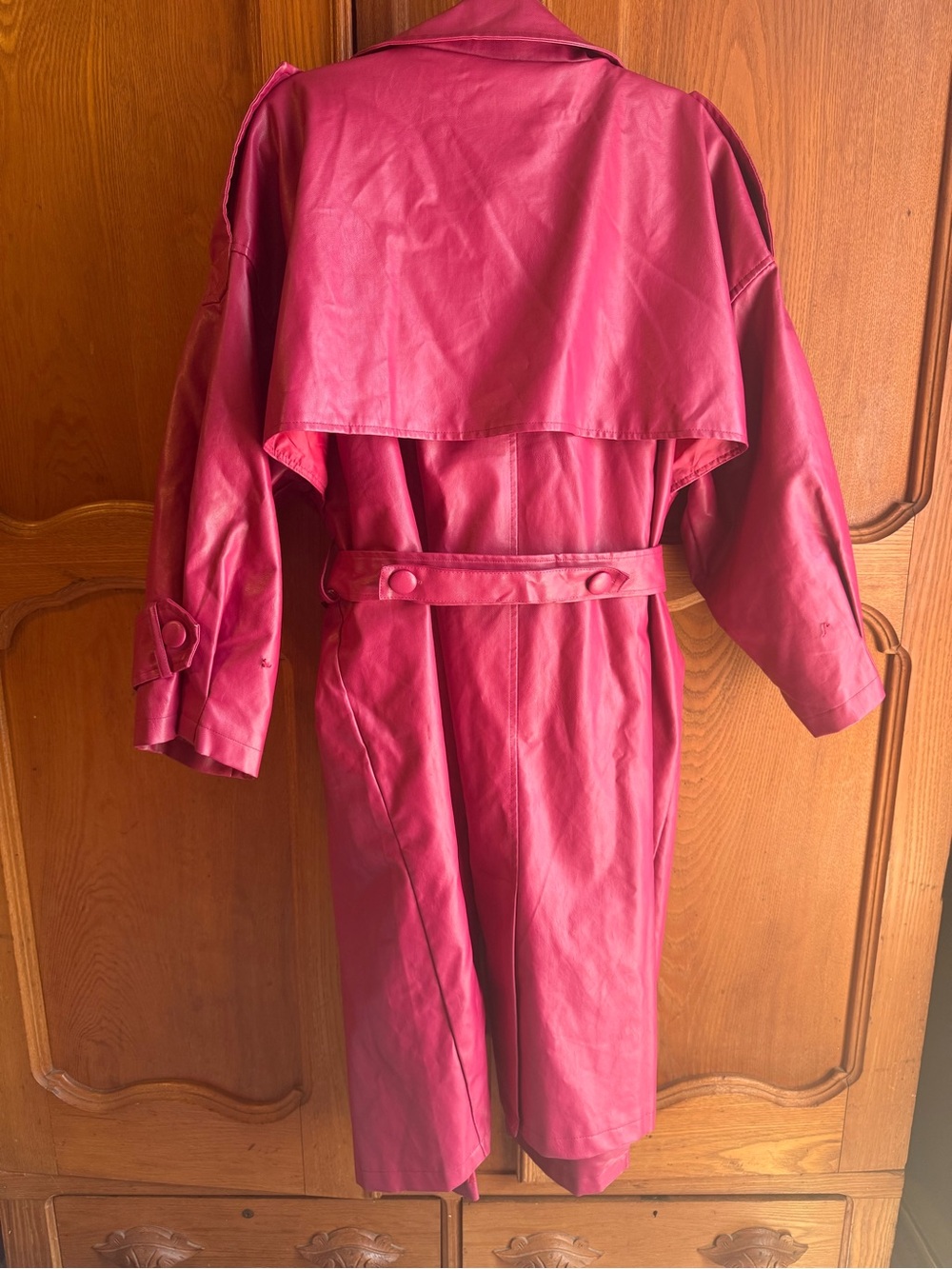 Nasty Gal Vibrant Magenta Trench Coat - Picture 2 of 7